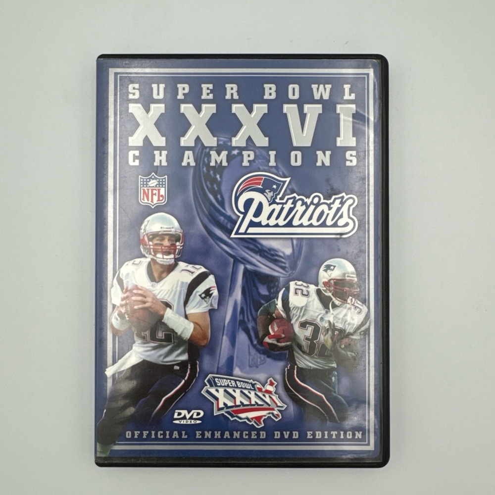 Patriots Super‎ Bowl XXXVI Champions DVD 2002 Brady 1st Ring